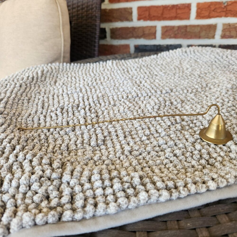 Vintage Brass Candle Snuffer with twisted handle